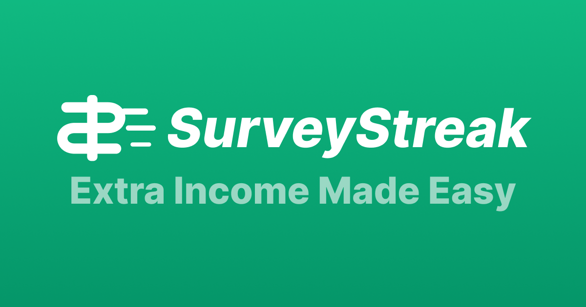 The picture surveystreak.com shows when its homepage is shared